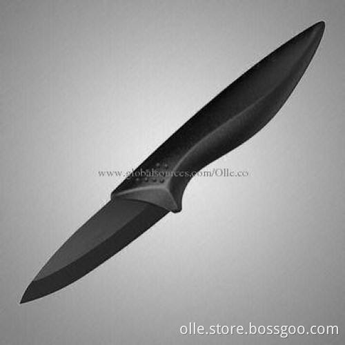 High-density Black Blade Ceramic Paring Knife with Matte Finish